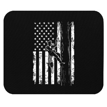 Discover American Flag Arborist For Men Cool Tree Lover Mouse Pads