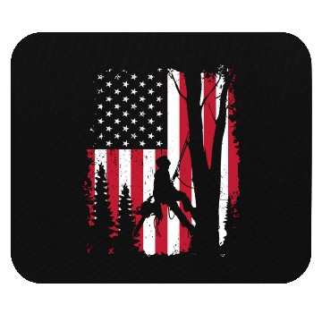 Discover American Flag Arborist For Men Cool Tree Lover Mouse Pads