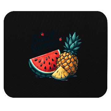 Discover Sweet Summer Time Watermelon and Pineapple Mouse Pads