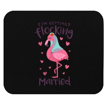 Discover Flamingo Bride Flocking Married Matching Mouse Pads