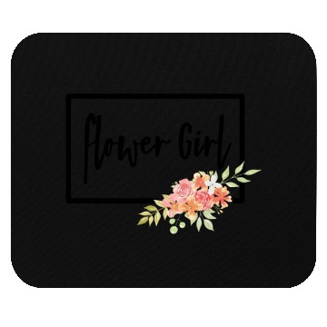 Discover Flower Girl - Wedding Day Bride Cursive Cute Mouse Pads