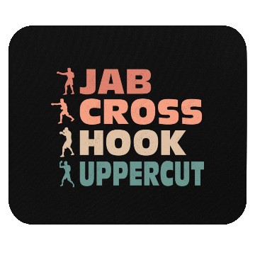 Discover Jab Cross Hook Uppercut Boxer Boxing Mouse Pads