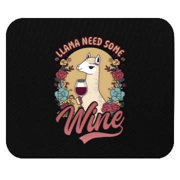 Discover Alpaca Llama Llama Need Some Wine Mouse Pads