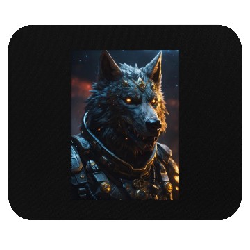 Discover a monster with the head of a wolf Mouse Pads