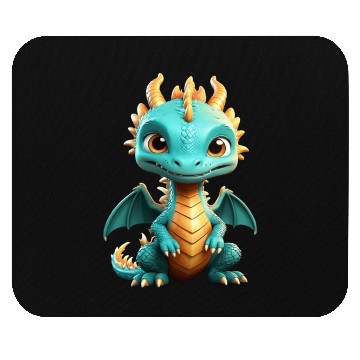 Discover Chibi green dragon Mouse Pads