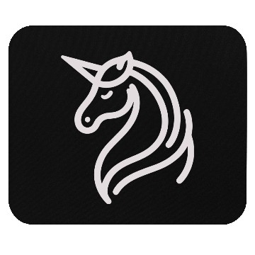 Discover Minimalist Unicorn Symbol - light pink gray Mouse Pads