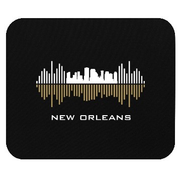 Discover New Orleans City Sound Waves Mouse Pads