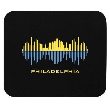 Discover Philadelphia City Sound Waves Mouse Pads