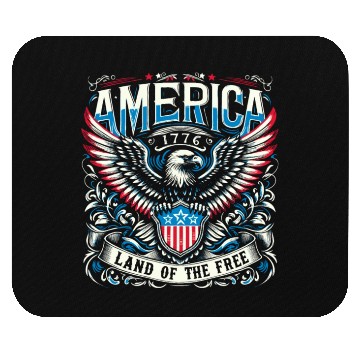 Discover Independence Day Art 4 July American Eagle Free Mouse Pads