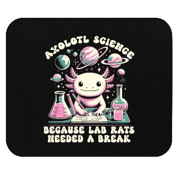 Discover Axolotl Science Teacher Mexican Salamander Mouse Pads