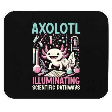 Discover Axolotl Science Teacher Mexican Salamander Mouse Pads