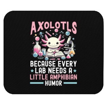 Discover Axolotl Science Teacher Mexican Salamander Mouse Pads