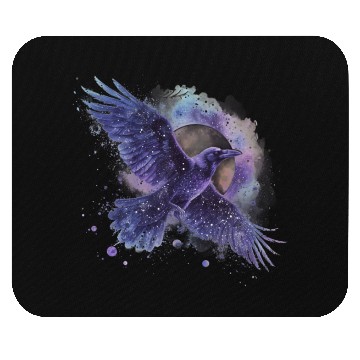 Discover Celestial Raven Clipart Clipart, Crow Bird Witch Mouse Pads