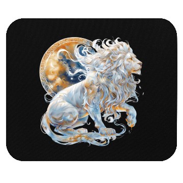 Discover Celestial Lion Images, Mystical Lion, Night sky Mouse Pads