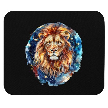 Discover Celestial Lion Images, Mystical Lion, Night sky Mouse Pads
