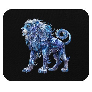 Discover Celestial Lion Images, Mystical Lion, Night sky Mouse Pads