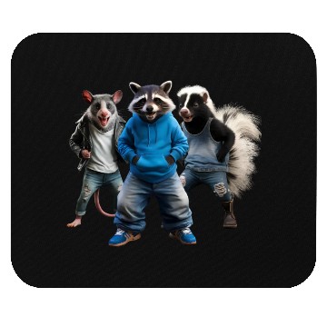 Discover STREET CATS, RACCOON POSSUM SKUNK Mouse Pads