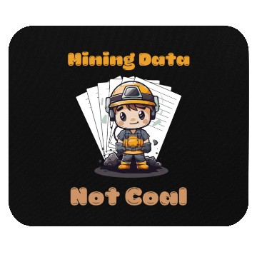 Discover Cute Chibi Coal Miner Data Mining with Papers Illu Mouse Pads
