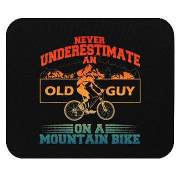 Discover Cool Mountain Bike Art Grandpa Mountain Biking Mouse Pads