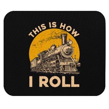 Discover Cool Train Art Railroad Crossing Train Lover Mouse Pads