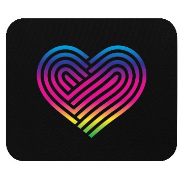 Discover Rainbow Heart Homosexuality LGBT Love Mouse Pads