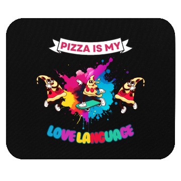 Discover Pizza is my love language Mouse Pads