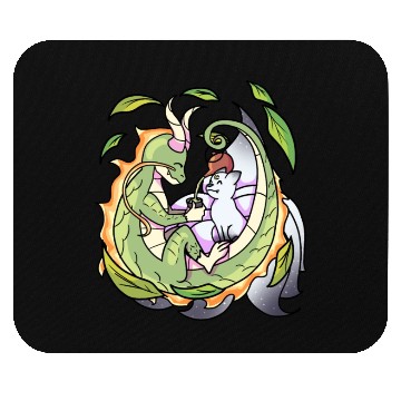 Discover Dragon & Fox in Japanese Art Mouse Pads