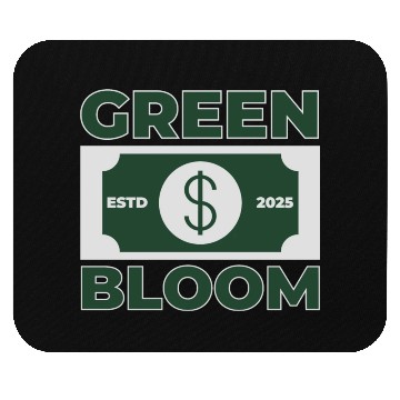Discover Green Bloom Money Rich Mouse Pads