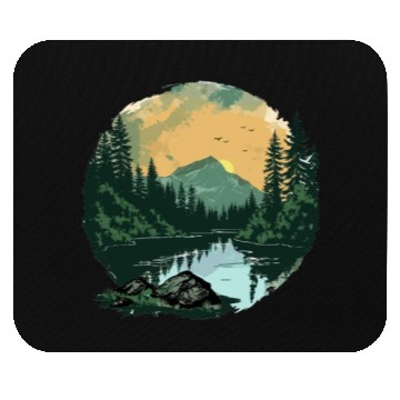 Discover Forest Bathing Japanese Nature Forest Bather Mouse Pads