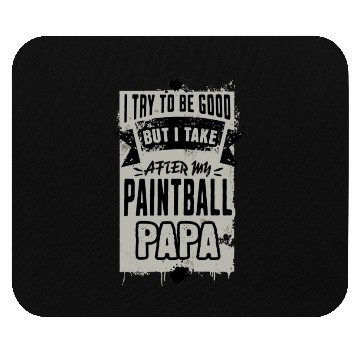 Discover paintball papa, black and grey Mouse Pads