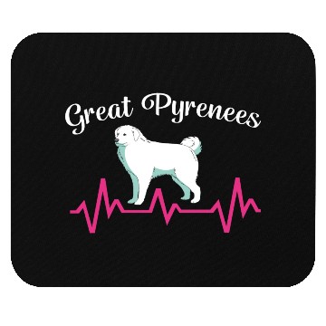 Discover Pet Lover Great Pyrenees Dog Heartbeat Mouse Pads