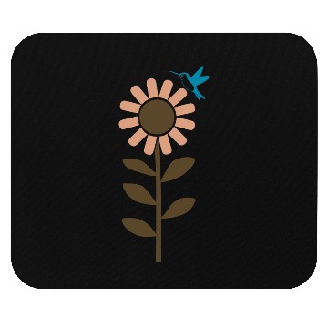 Discover Hummingbird With Flower 3 Color Vector Mouse Pads