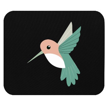 Discover Hummingbird with green beak Mouse Pads