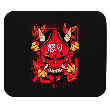 Discover Vintage Red Hannya Demon Tattoo Mouse Pads