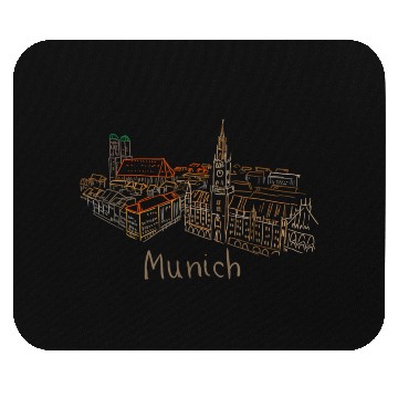 Discover DD City Munich Germany Mouse Pads