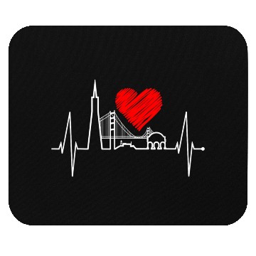 Discover San Francisco Heartbeat Skyline California Mouse Pads