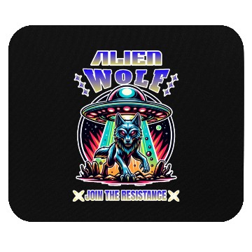 Discover Alien Wolf, join the resistance Mouse Pads