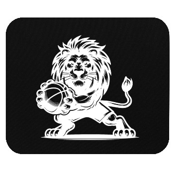 Discover Wild Basketball Lion With Basketball Mouse Pads