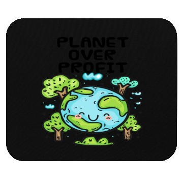 Discover Planet Over Profit Earth Day Mouse Pads