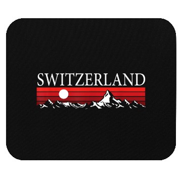 Discover Swiss Sunset Switzerland Mountains Mouse Pads