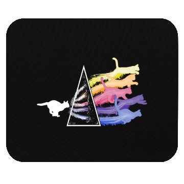 Discover Funny Science Nerd, Geek Cat Physics Rainbow Mouse Pads