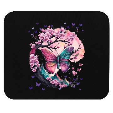 Discover Cherry Blossoms, Butterflies & Mountains - Zen Mouse Pads