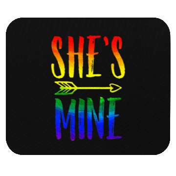Discover I'm Hers She's Mine LGBT Pride Lesbian Couple Mouse Pads