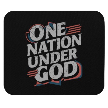 Discover One Nation Under God Christian Pride Retro US Flag Mouse Pads