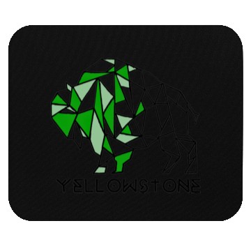 Discover Bright Green YStone Bison Mouse Pads