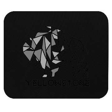 Discover Grey YStone Bison Mouse Pads