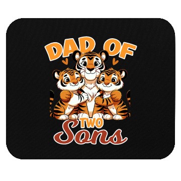 Discover Strong Tiger with Tiger Kid for a Dad Mouse Pads