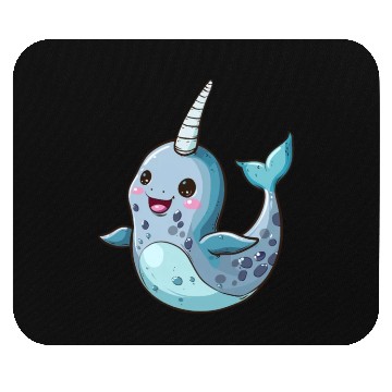 Discover Adorable Narwhal Cartoon Enchantment Mouse Pads