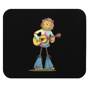 Discover Hippie Scarecrow Playing Guitar Mouse Pads