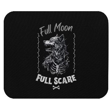 Discover Death Wolf Horror Theme - Intricate Bone Wolf Mouse Pads